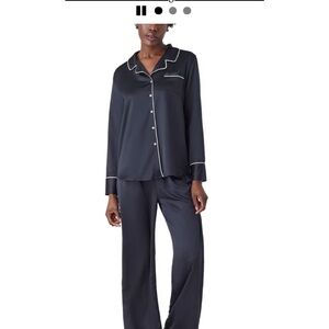 CUUP Black Satin Pajama Set